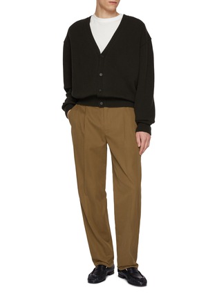 Figure View - Click To Enlarge - THE ROW - Belamy Single Pleat Cotton Cashmere Pants