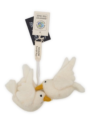 Main View - Click To Enlarge - GRY & SIF - Peace Dove Felted Ornament — Set Of 2