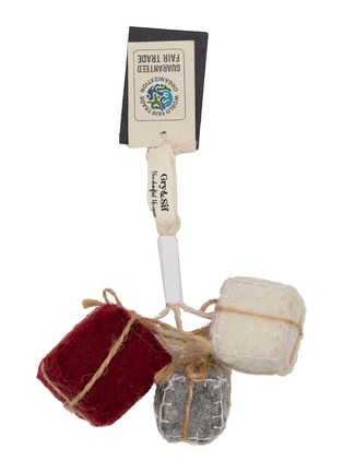 Main View - Click To Enlarge - GRY & SIF - Present Felted Ornament — Set Of 3