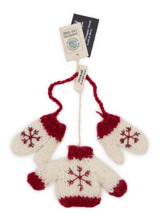Main View - Click To Enlarge - GRY & SIF - Sweater & Gloves Felted Ornament — Set Of 3