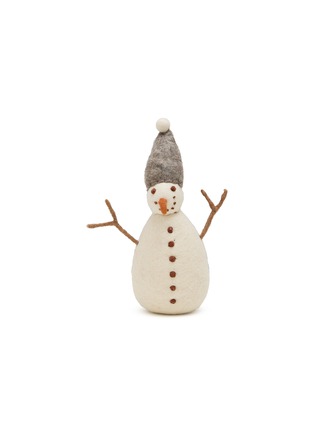 Main View - Click To Enlarge - GRY & SIF - Big Snowman With Grey Hat Felted Ornament
