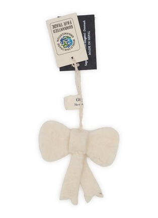 Main View - Click To Enlarge - GRY & SIF - Mini Bow Felted Ornament