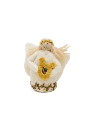 Main View - Click To Enlarge - GRY & SIF - Small Angel With Harp Felted Ornament