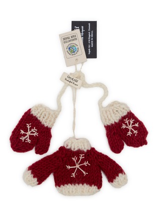 Main View - Click To Enlarge - GRY & SIF - Sweater & Gloves Felted Ornament — Set Of 3