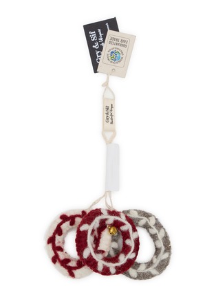 Main View - Click To Enlarge - GRY & SIF - Mini Wreath Felted Ornament  — Set Of 3