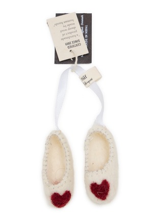 Main View - Click To Enlarge - GRY & SIF - Ballerina Shoes Felted Ornament