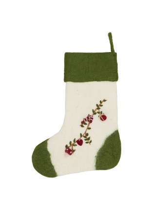 Main View - Click To Enlarge - GRY & SIF - Big Garland Felted Stocking