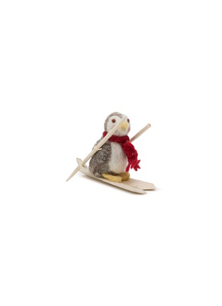 Main View - Click To Enlarge - GRY & SIF - Penguin On Skis Felted Ornament