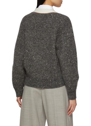 Back View - Click To Enlarge - BRUNELLO CUCINELLI - Contrast Trim Knit Cardigan