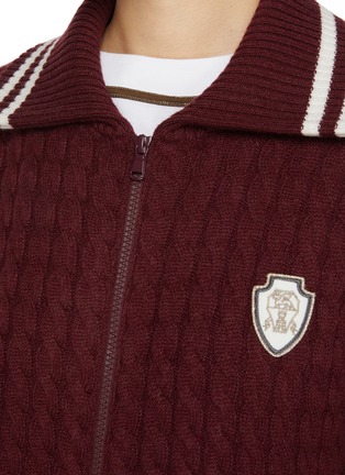  - BRUNELLO CUCINELLI - Striped Zip Up Cashmere Jacket