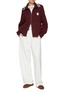 Figure View - Click To Enlarge - BRUNELLO CUCINELLI - Striped Zip Up Cashmere Jacket