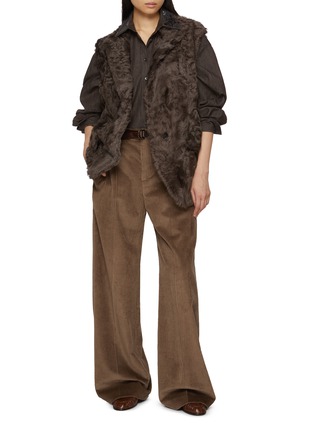 Figure View - Click To Enlarge - BRUNELLO CUCINELLI - Embellished Collar Cotton Shirt