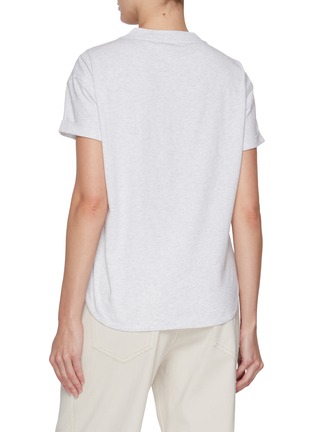 Back View - Click To Enlarge - BRUNELLO CUCINELLI - Monili Embellished Pocket Cotton T-Shirt