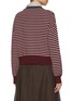 Back View - Click To Enlarge - BRUNELLO CUCINELLI - Two Pocket Striped Wool Cashmere Silk Cardigan