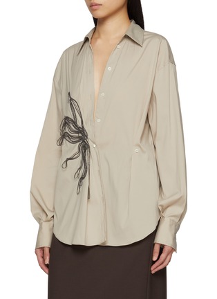 Detail View - Click To Enlarge - BRUNELLO CUCINELLI - Monili Embellished Shirt