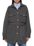 Main View - Click To Enlarge - BRUNELLO CUCINELLI - Belted Knit Shirt Wool Silk Cardigan