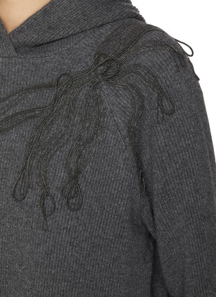  - BRUNELLO CUCINELLI - Monili Embellished Cashmere Knit Hoodie