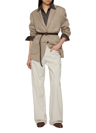 Figure View - Click To Enlarge - BRUNELLO CUCINELLI - Knit Single Breasted Blazer