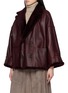 Detail View - Click To Enlarge - BRUNELLO CUCINELLI - Reversible Shearling Leather Jacket