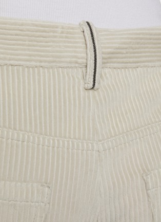  - BRUNELLO CUCINELLI - Monili Embellished Belt Loop Cotton Corduroy Pants