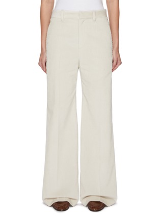 Main View - Click To Enlarge - BRUNELLO CUCINELLI - Monili Embellished Belt Loop Cotton Corduroy Pants