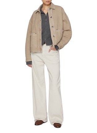 Figure View - Click To Enlarge - BRUNELLO CUCINELLI - High Neck Zip Up Jacket