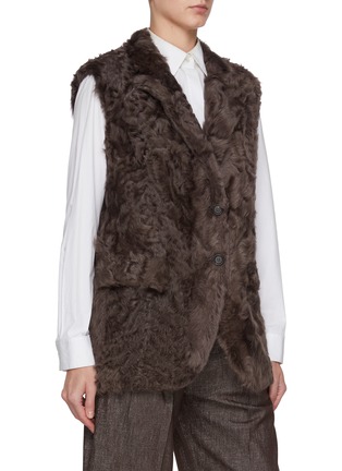 Detail View - Click To Enlarge - BRUNELLO CUCINELLI - Double Breasted Fur Vest