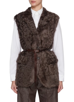 Main View - Click To Enlarge - BRUNELLO CUCINELLI - Double Breasted Fur Vest
