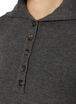  - BRUNELLO CUCINELLI - Lurex Accent Knit Polo Top