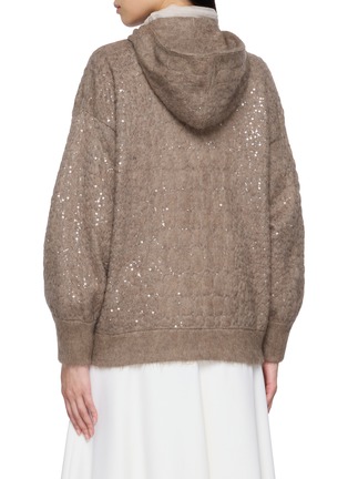 Back View - Click To Enlarge - BRUNELLO CUCINELLI - Sequin Cashmere Wool Mohair Jacket
