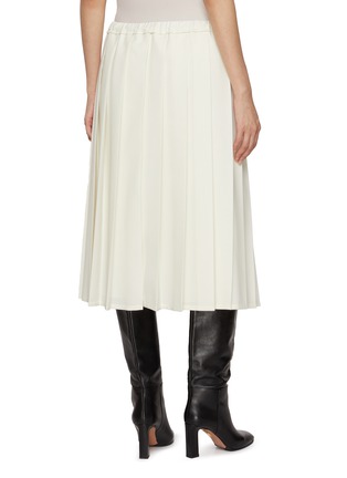 Back View - Click To Enlarge - BRUNELLO CUCINELLI - Waist String Pleated Midi Skirt