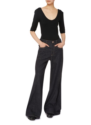 Figure View - Click To Enlarge - BRUNELLO CUCINELLI - Deep Round Neck T-Shirt