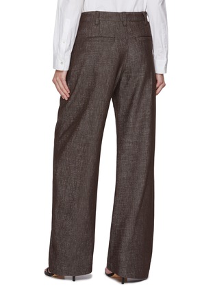 Back View - Click To Enlarge - BRUNELLO CUCINELLI - Wide Leg Suiting Pants
