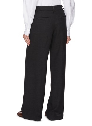 Back View - Click To Enlarge - BRUNELLO CUCINELLI - Monili Embellished Belt Loop Wool Suiting Pants
