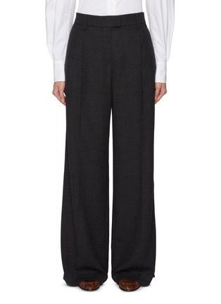 Main View - Click To Enlarge - BRUNELLO CUCINELLI - Monili Embellished Belt Loop Wool Suiting Pants