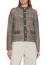 Main View - Click To Enlarge - BRUNELLO CUCINELLI - Chequered Jacquard Knit Cardigan