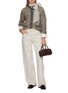 Figure View - Click To Enlarge - BRUNELLO CUCINELLI - Chequered Jacquard Knit Cardigan