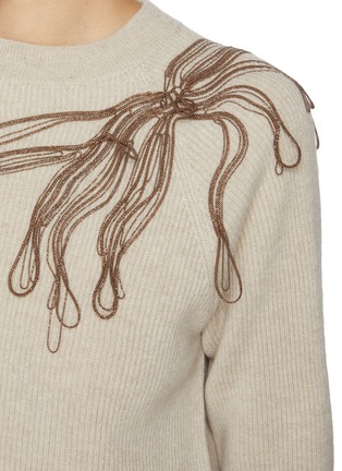  - BRUNELLO CUCINELLI - Monili Embellished Cashmere Knit Top