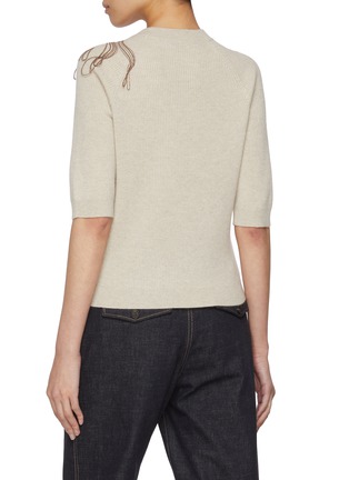 Back View - Click To Enlarge - BRUNELLO CUCINELLI - Monili Embellished Cashmere Knit Top