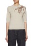 Main View - Click To Enlarge - BRUNELLO CUCINELLI - Monili Embellished Cashmere Knit Top