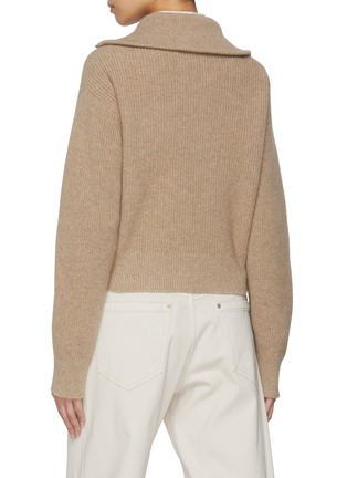 Back View - Click To Enlarge - BRUNELLO CUCINELLI - Spread Collar Zip Up Cashmere Jacket