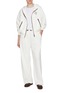 Figure View - Click To Enlarge - BRUNELLO CUCINELLI - Logo Emblem Striped Trim Cotton T-Shirt