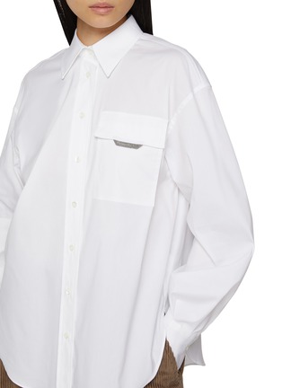  - BRUNELLO CUCINELLI - Monili Embellished Pocket Shirt