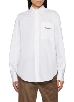 Main View - Click To Enlarge - BRUNELLO CUCINELLI - Monili Embellished Pocket Shirt