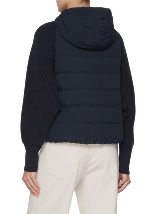 Back View - Click To Enlarge - BRUNELLO CUCINELLI - Hybrid Hooded Zip Up Down Jacket