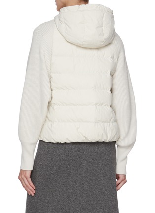 Back View - Click To Enlarge - BRUNELLO CUCINELLI - Hybrid Hooded Zip Up Down Jacket