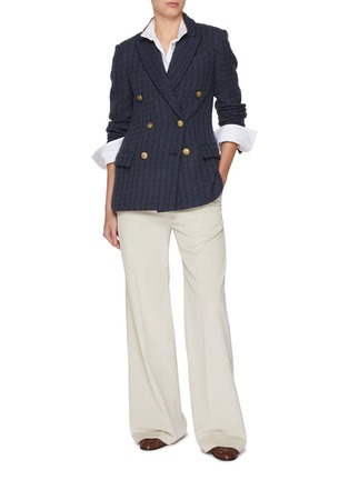 Figure View - Click To Enlarge - BRUNELLO CUCINELLI - Double Breasted Cashmere Blazer
