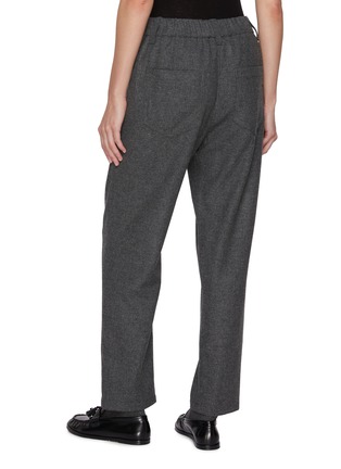 Back View - Click To Enlarge - BRUNELLO CUCINELLI - Elasticated Wool Cashmere Pants