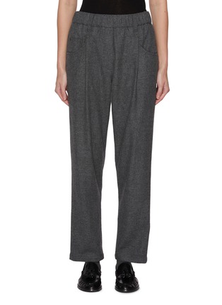 Main View - Click To Enlarge - BRUNELLO CUCINELLI - Elasticated Wool Cashmere Pants