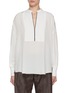 Main View - Click To Enlarge - BRUNELLO CUCINELLI - Monili Embellished V-Neck Silk Shirt